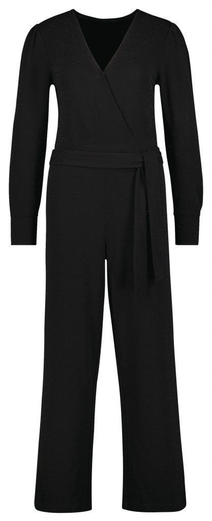 A beautiful black jumpsuit with gold thread